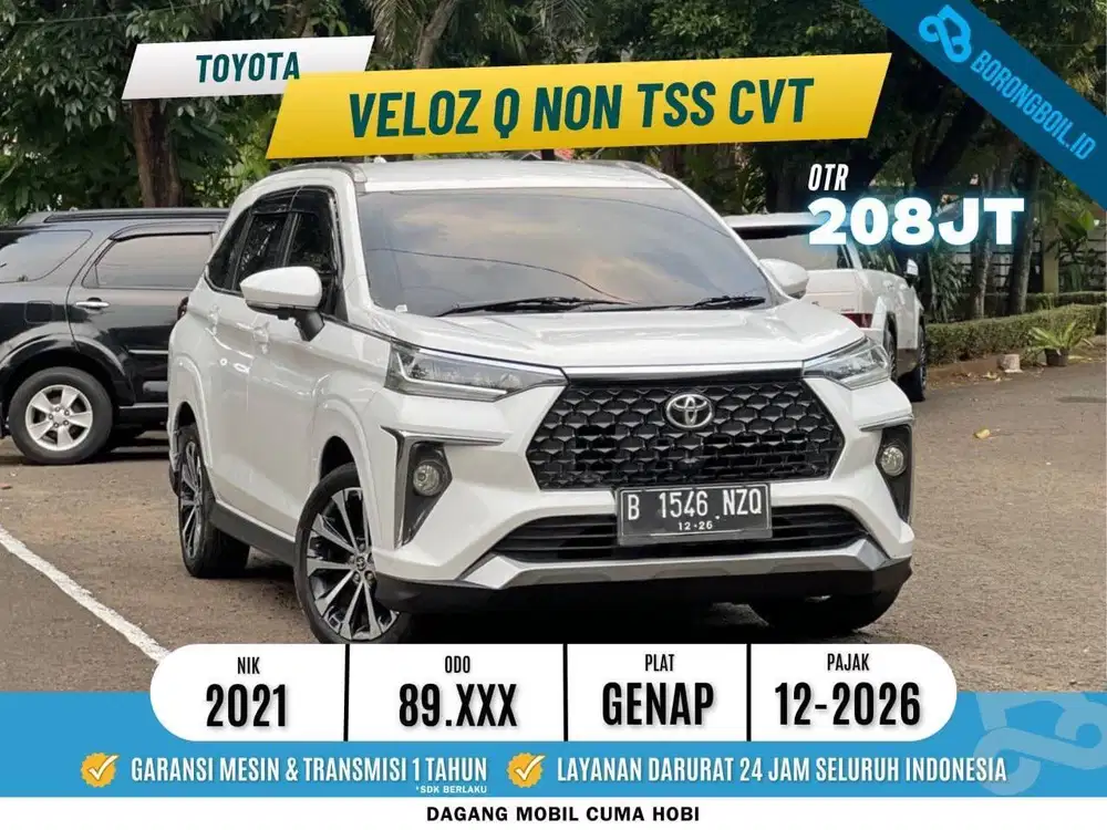Termurah, Toyota Veloz Q non TSS cvt 2021 PUTIH