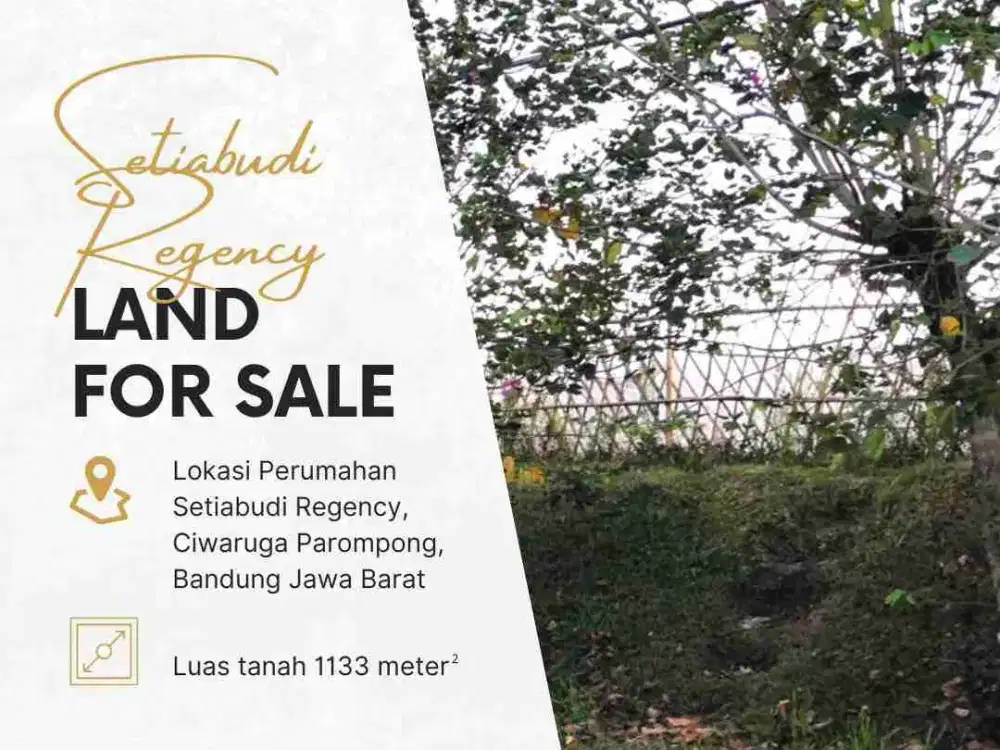 Dijual Tanah Kavling di Setiabudi Regency lokasi asri dan tenang