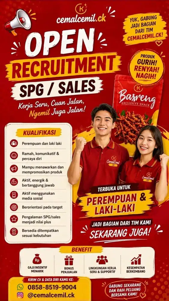 LOWONGAN KERJA SPG DAN SPB