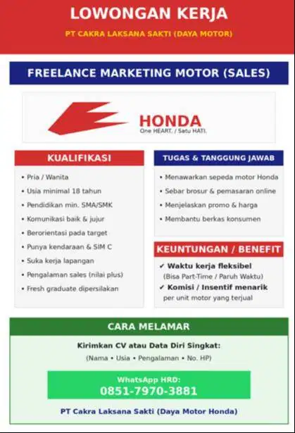 FREELANCE MARKETING MOTOR (SALES FREELANCE)