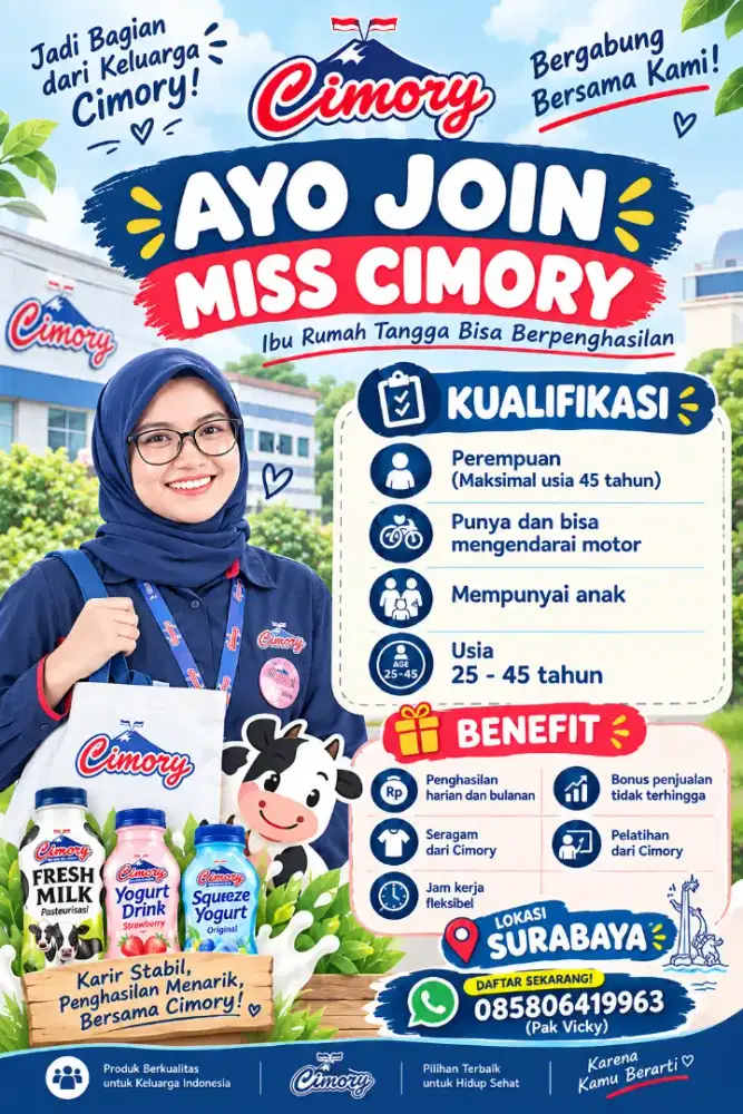 Lowongan Miss Cimory Surabaya