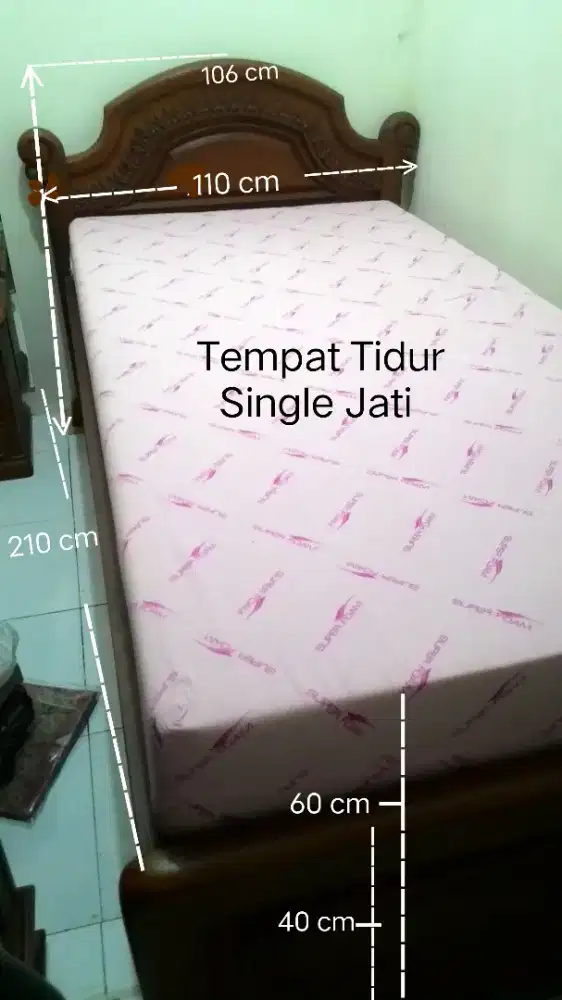 Jual Ranjang Jati TPK Single