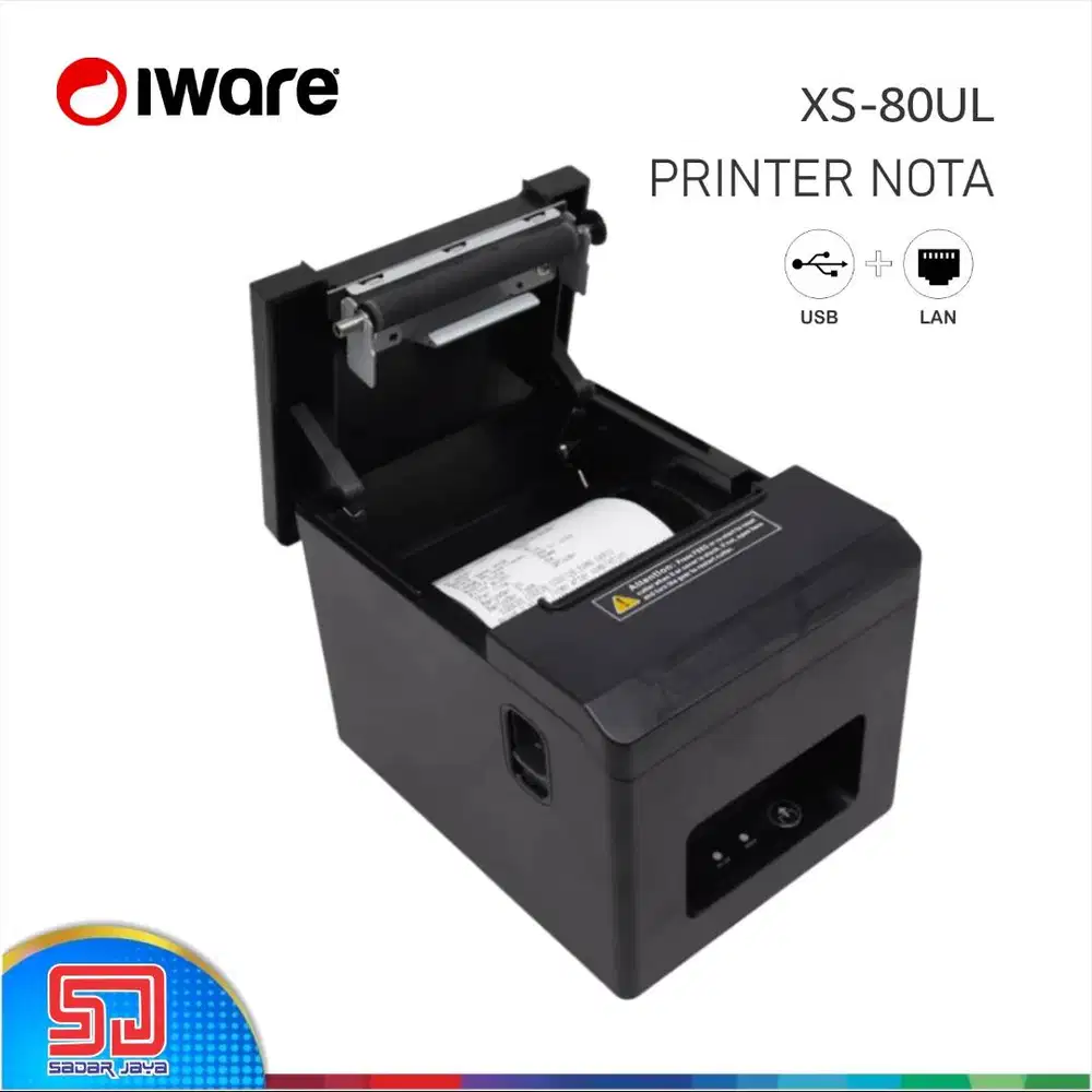 IWARE XS-80UL Printer Thermal Ompreng Nota 80mm USB LAN Auto Cutter