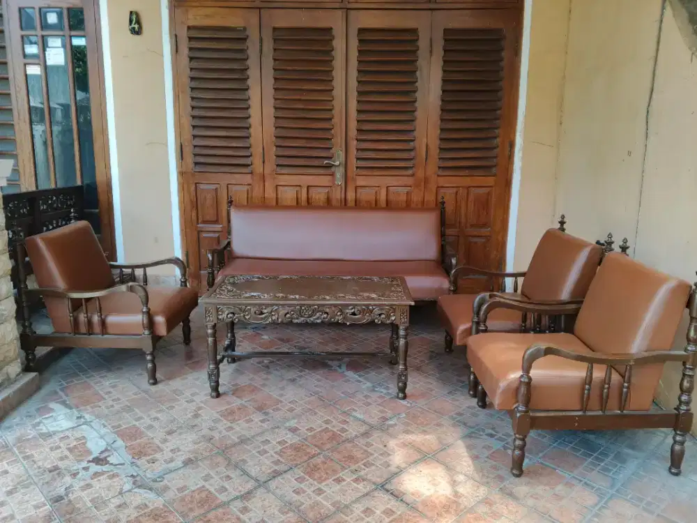 Jual meja kursi tamu kayu jati