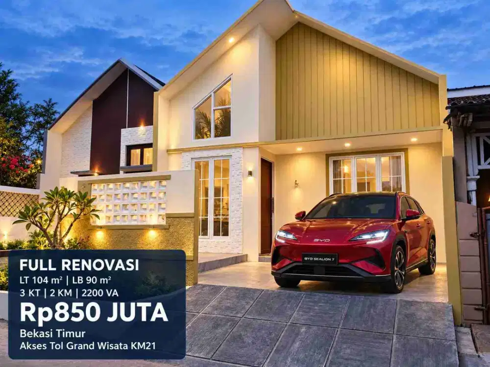 (LT 104 m²) RUMAH FULL RENOVASI DI GRAHA HARAPAN, BEKASI TIMUR