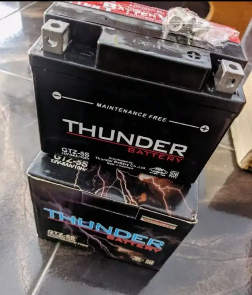 JUAL AKI MOTOR MERK THUNDER GTZ5S