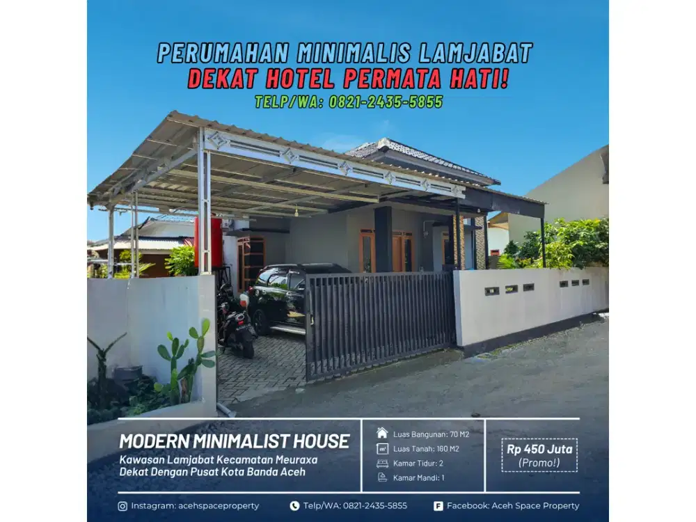 Dijual Rumah Second Terawat di Lamjabat - Lengkap Pagar dan Kanopi!