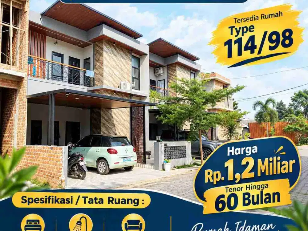 DI JUAL RUMAH MEWAH TANPA BANK DZIKRA VILLAGE KEDAMAIAN BANDAR LAMPUNG UNIT TERBATAS