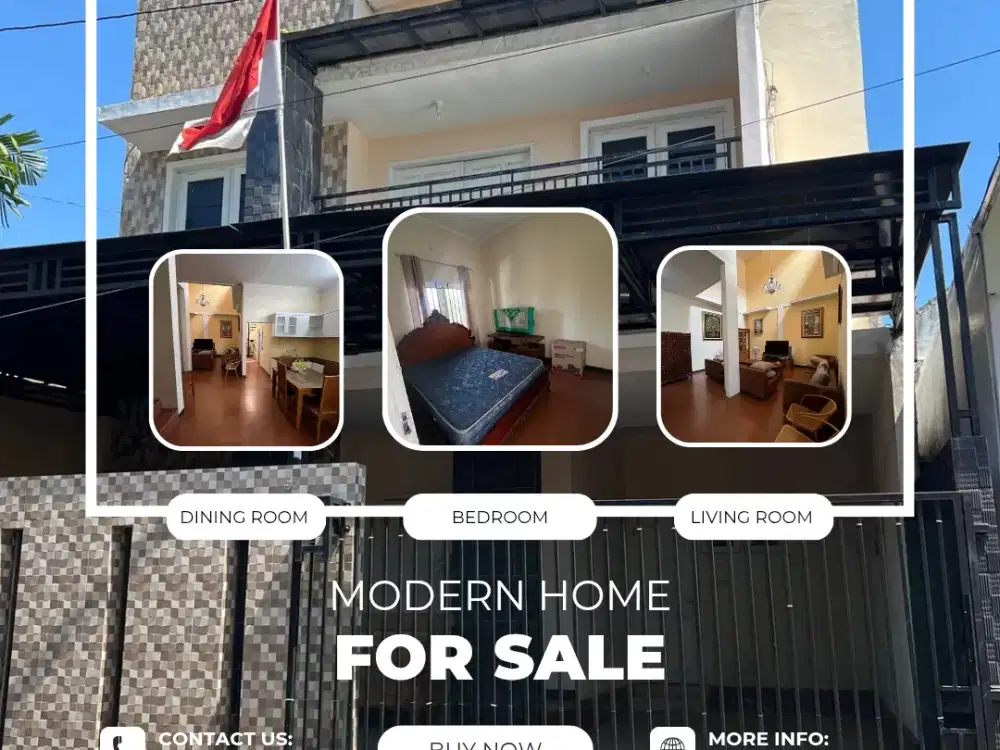Rumah Mewah Tengah Kota Tentara Pelajar Dekat Java Mall