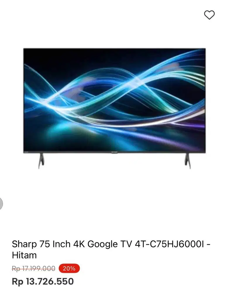 SHARP GOOGLE TV 4K 75inci