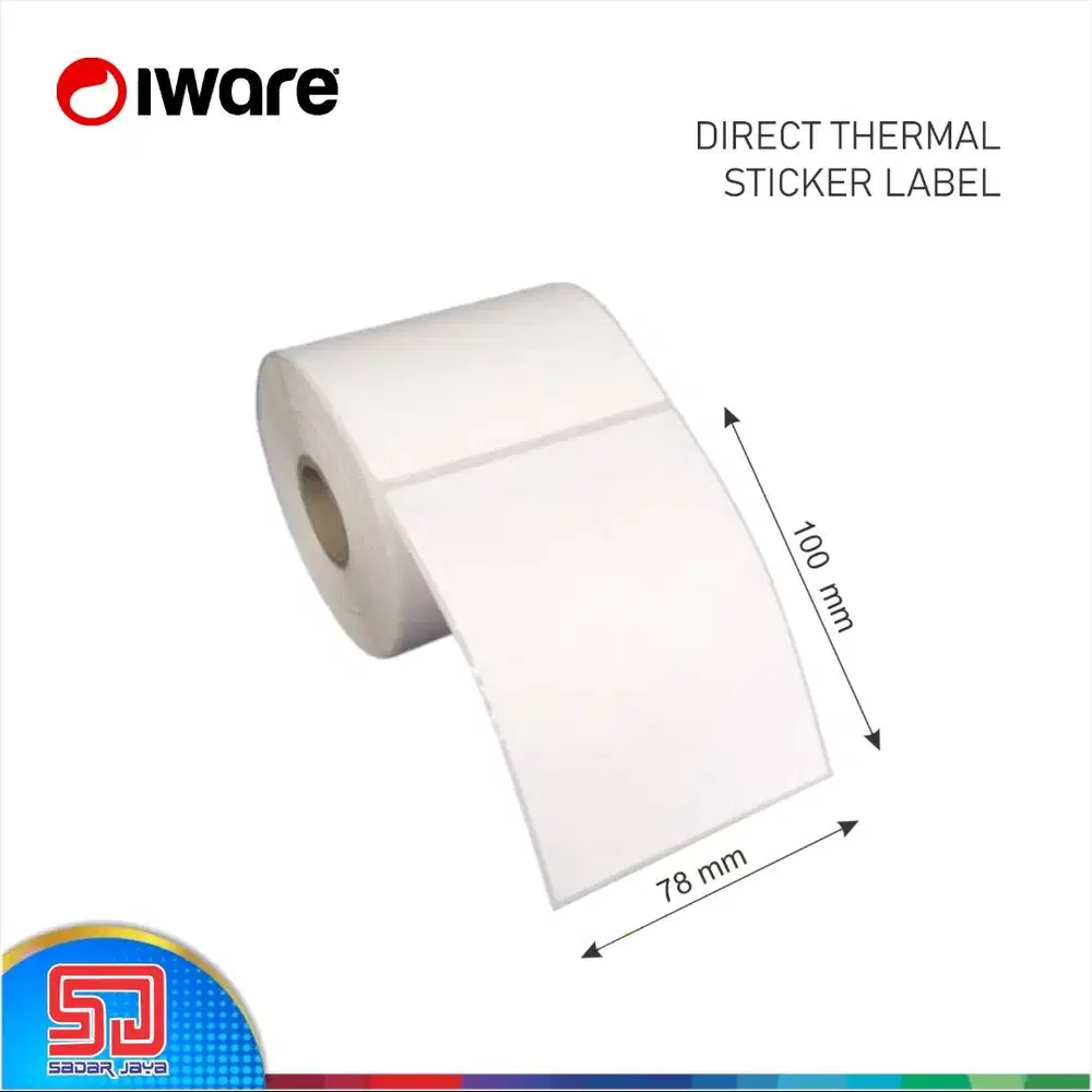 IWARE Direct Thermal Sticker Ompreng 78x100 Label Resi A6 100x150