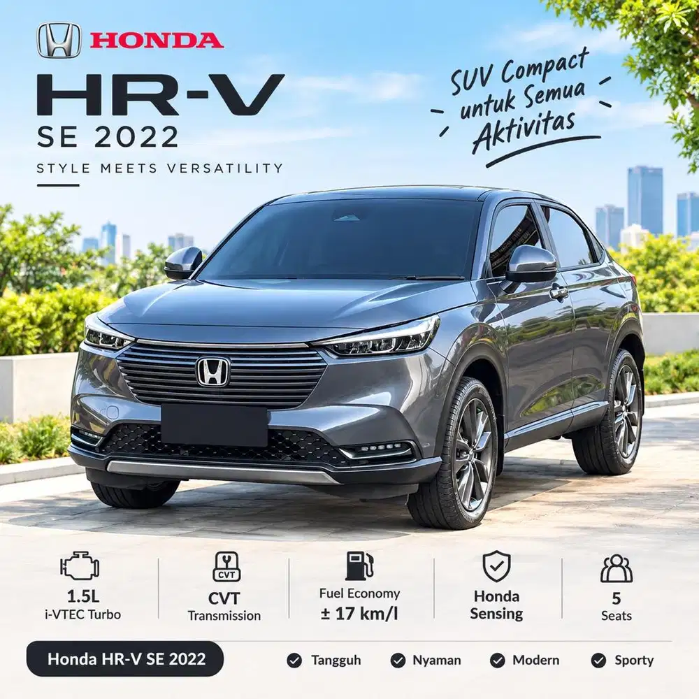 Honda HRV SE 2022 Low KM Record Like New Garansi 1 Tahun