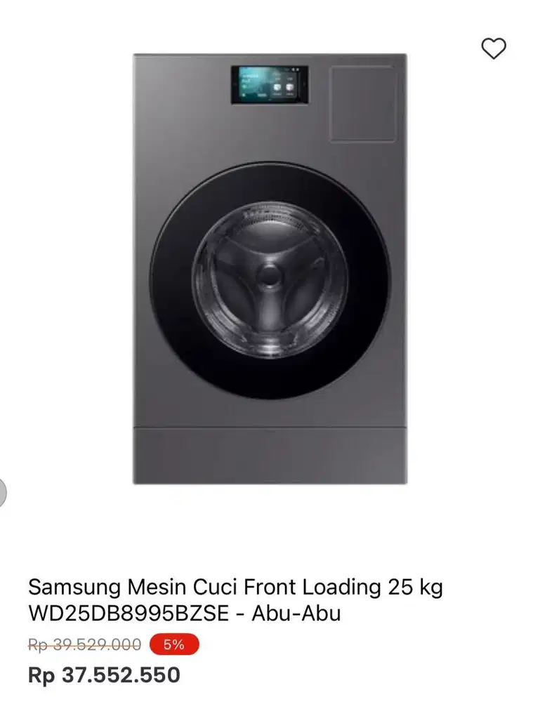 MESIN CUCI SAMSUNG FRONT LOAD 25kg