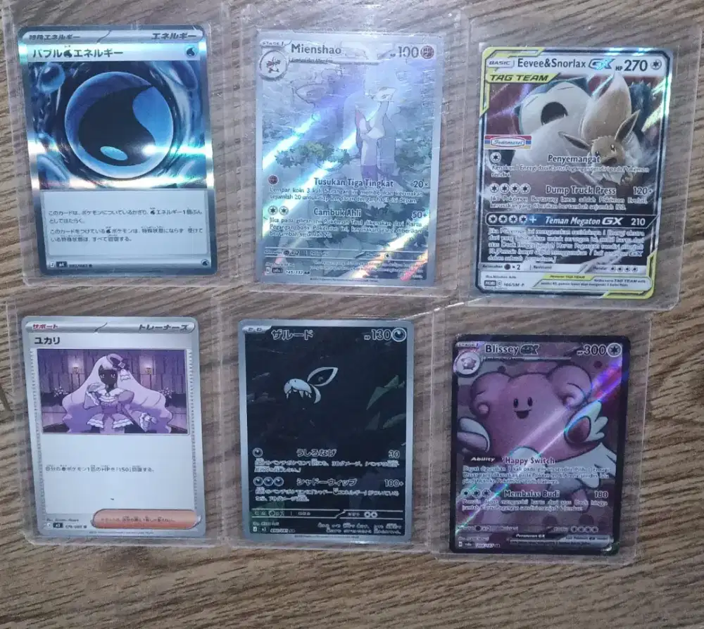 Kumpulan kartu pokemon Indo dan jepang RR AR SR U P