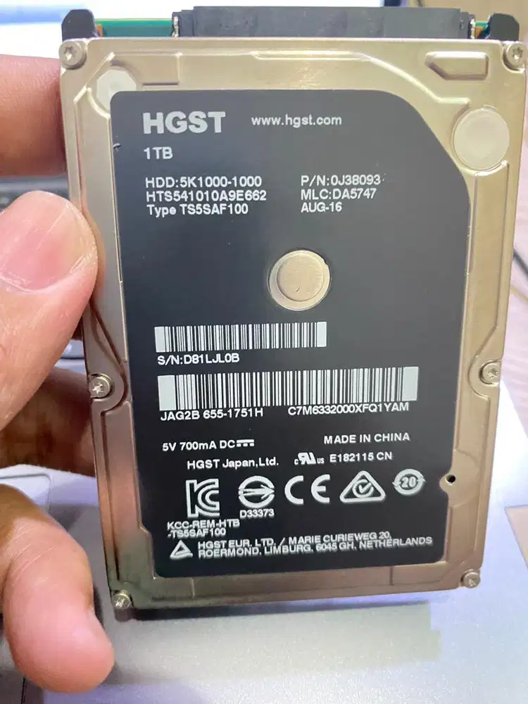HDD 1 TB ex Apple Mac HGST