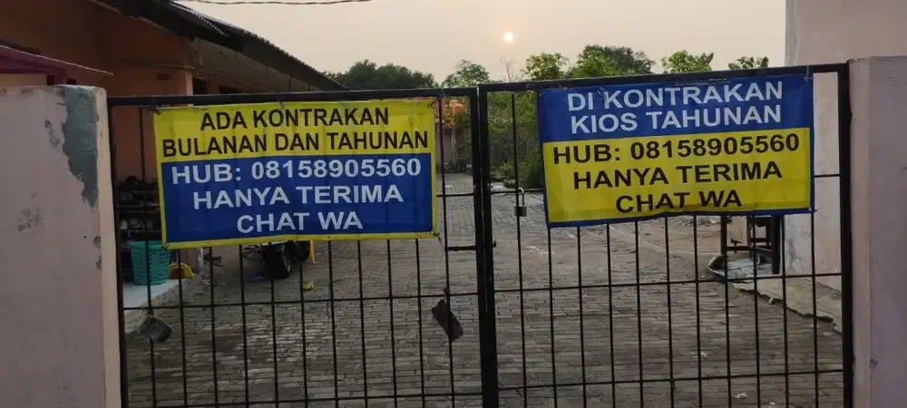 DISEWAKAN AREA KOMERSIL, KIOS RUMAH PETAK DAN TANAH KOSONG PONDOK CABE