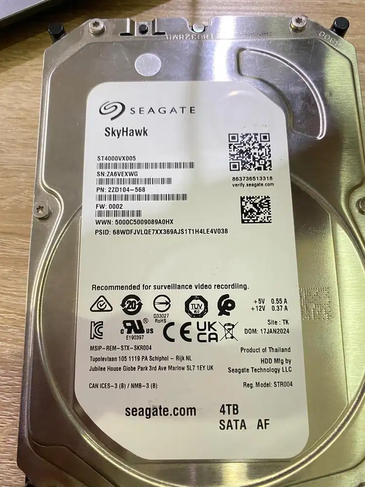 HDD Seagate SkyHawk 4TB for CCTV