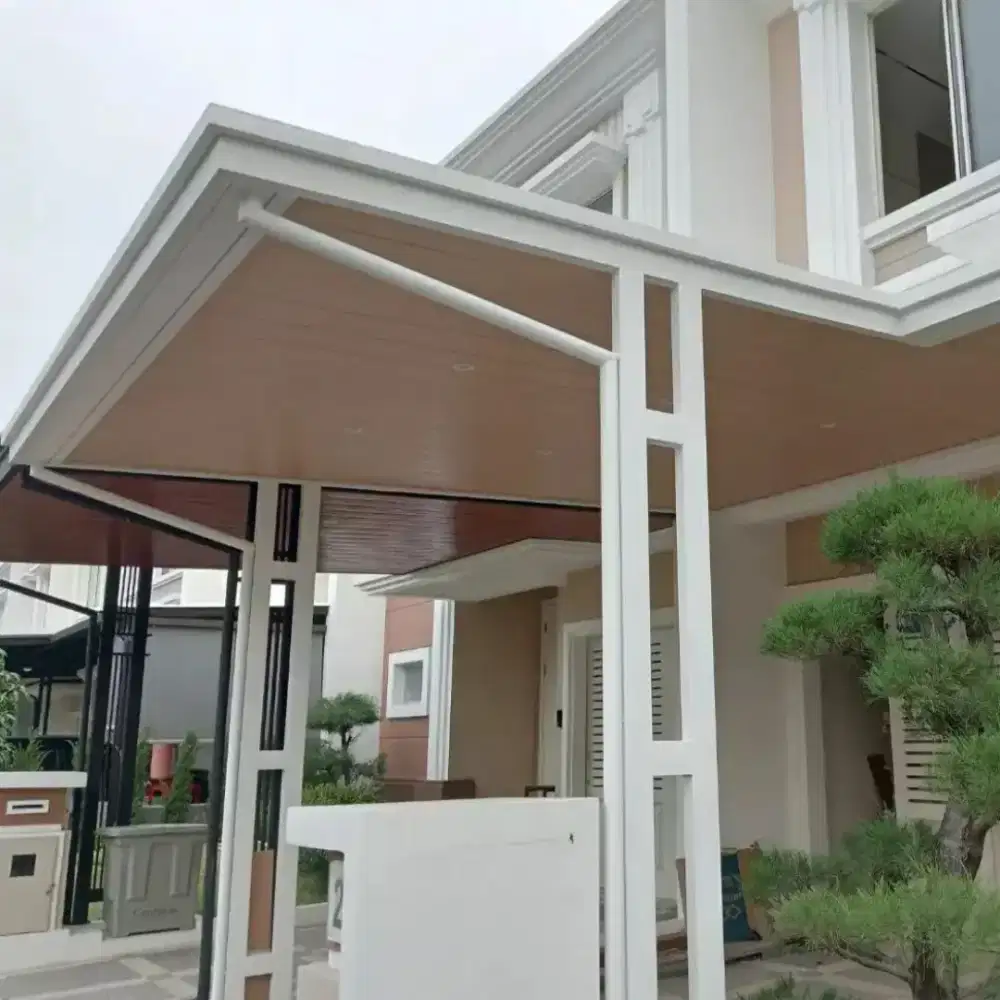 Kanopi alderon plafon pvc solarflat kaca railing & balkon stanlis