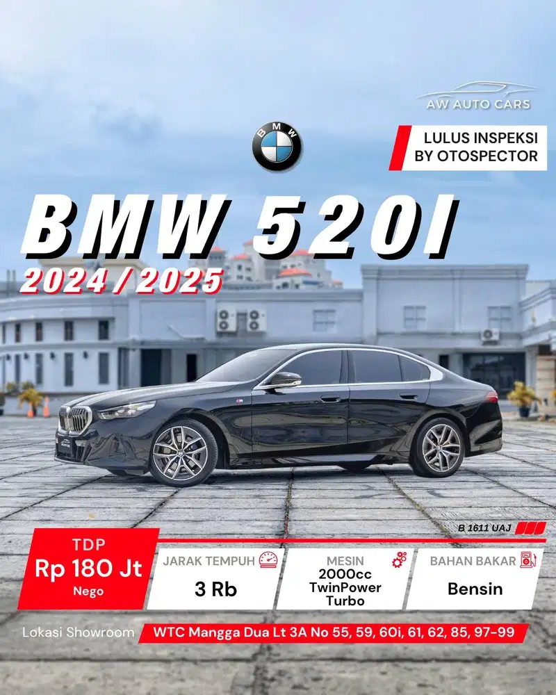 [KM 6 RB] BMW 520i MSport 2025 NIK 2024 M-Sport 520 i G60