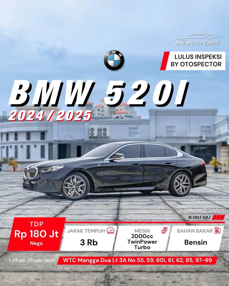 [KM 6 RB] BMW 520i MSport 2025 NIK 2024 M-Sport 520 i G60