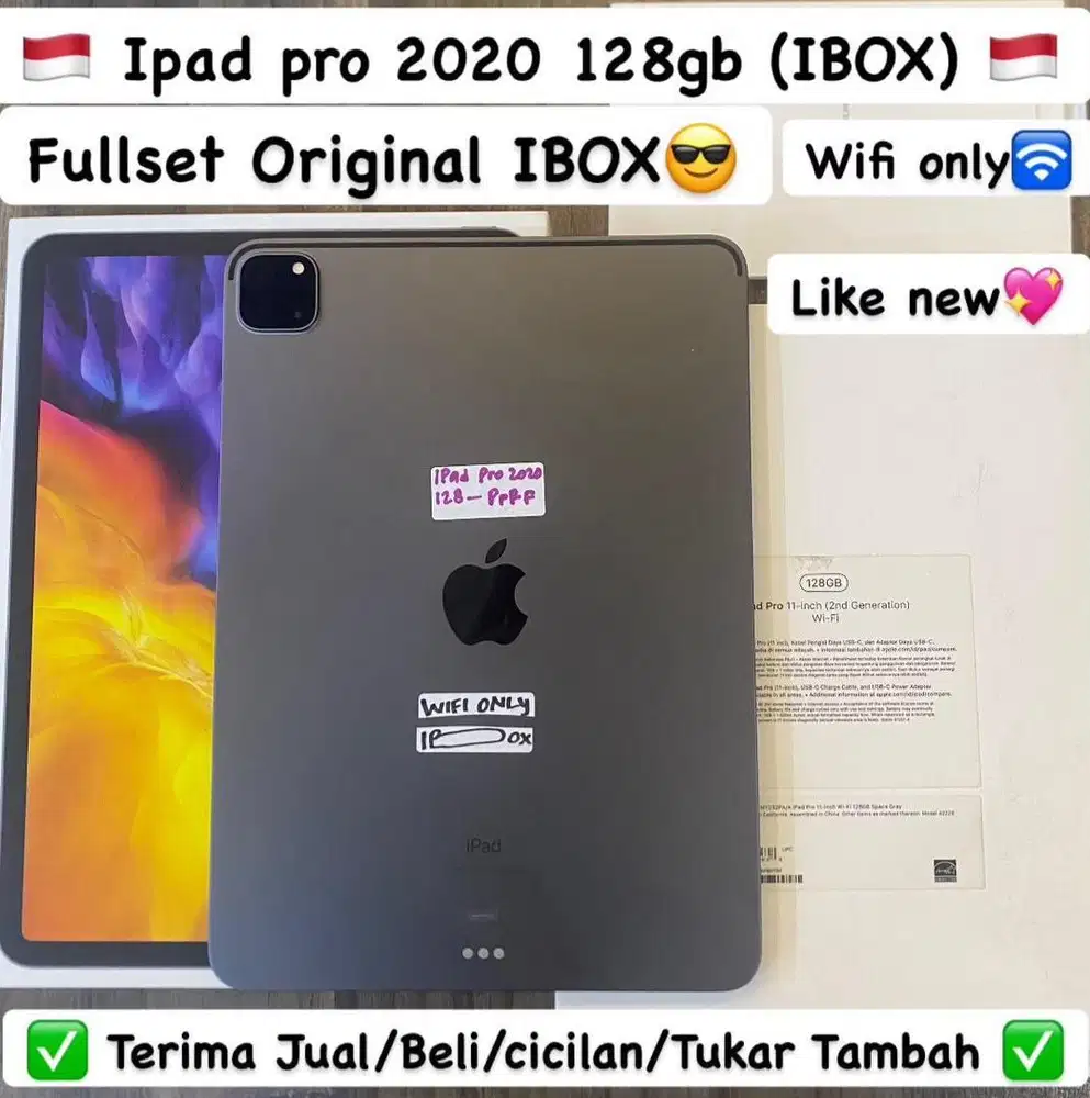 Ipad Pro 2020 128 Gb Space Grey ibox resmi