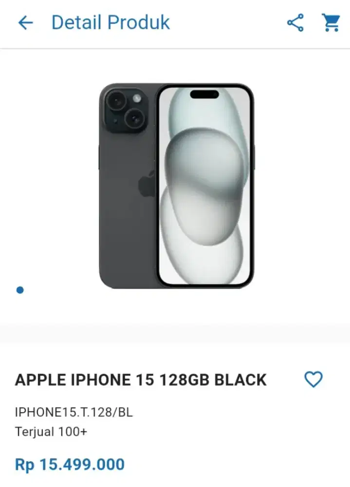 CICILAN APPLE IPHONE 15 128GB HOME CREDIT