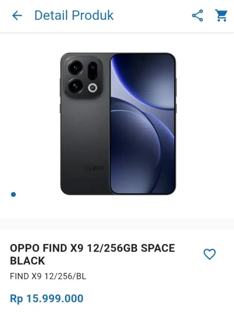 CICILAN OPPO FIND X9 12/256GB HOME CREDIT