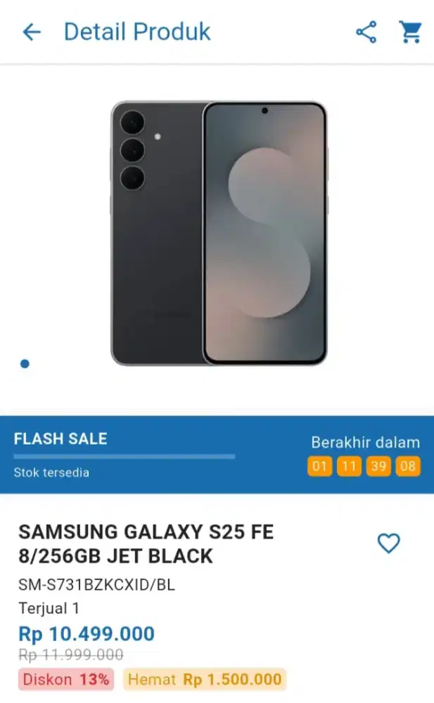 CICILAN SAMSUNG GALAXY S25 FE 8/256GB HOME CREDIT