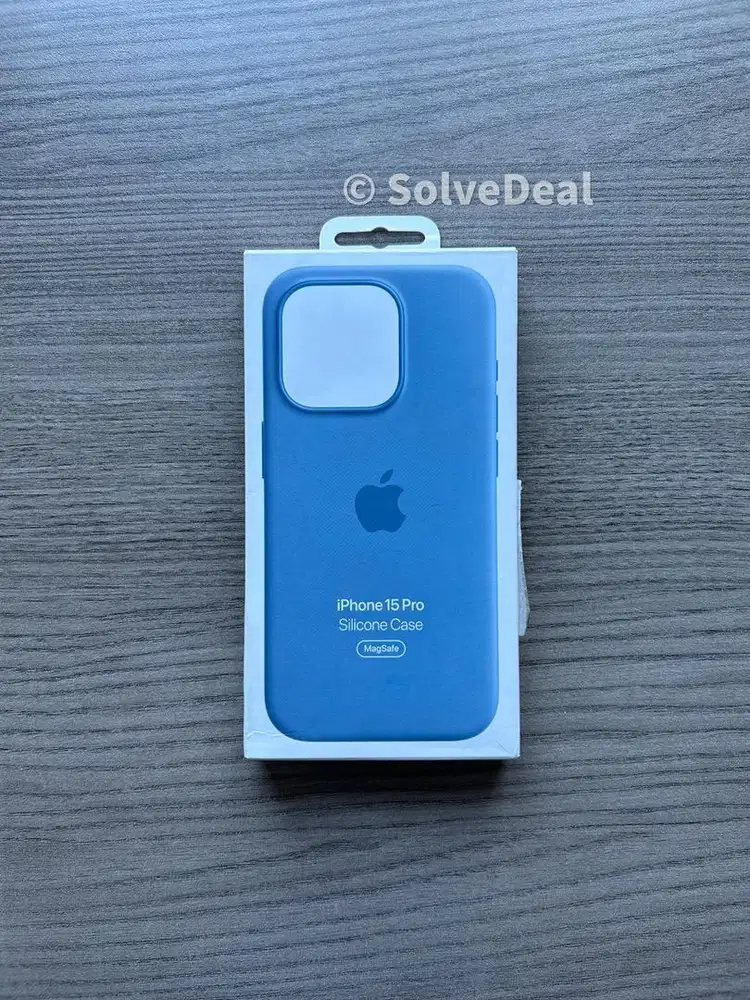 Apple Silicone Case iPhone 15 Pro MagSafe – Winter Blue (Original)