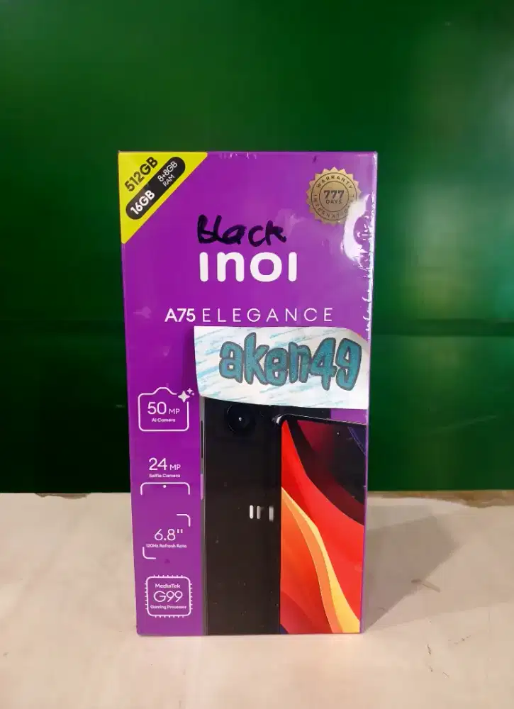 Inoi A75 Helio G99 8Gb 512Gb Camera 50Mp Battery 5000mAh NFC Resmi