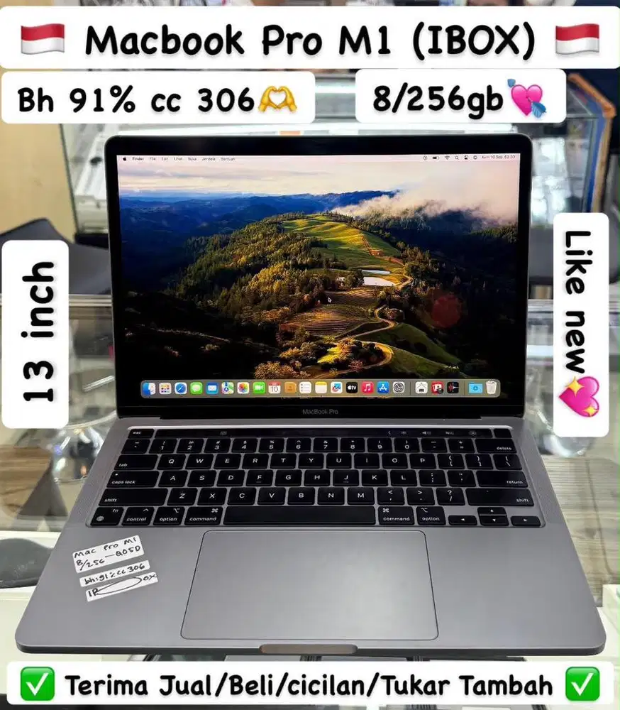 Macbook Pro M1 8/256 Gb space Grey Bisa cicilan