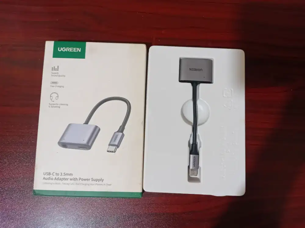 UGREEN Converter USB C ke Jack 3.5mm + Charging