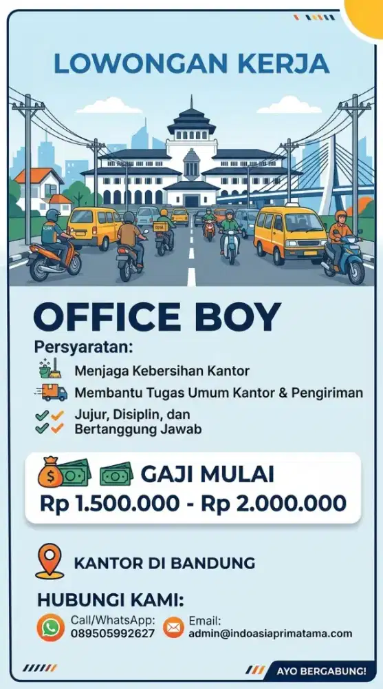 Lowongan pekerjaan office boy