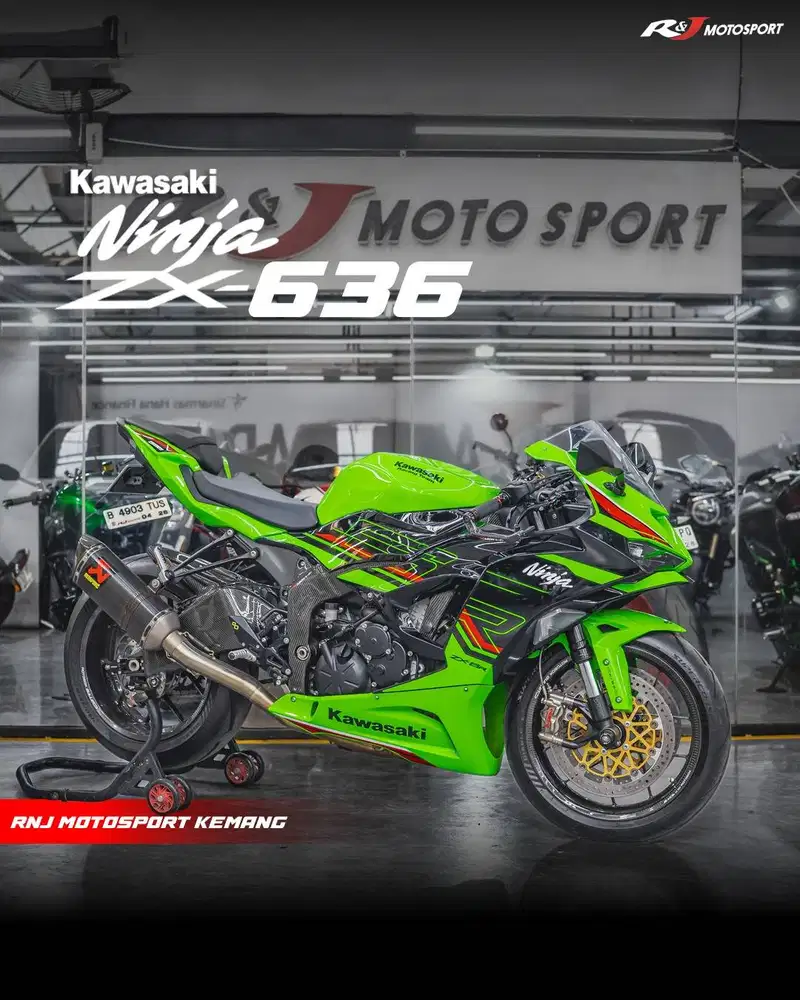 Kawasaki Zx636 ZX 6 Zx 636 R ZX10 Nik 2023 odo 700KM Knalpot Akrapovic