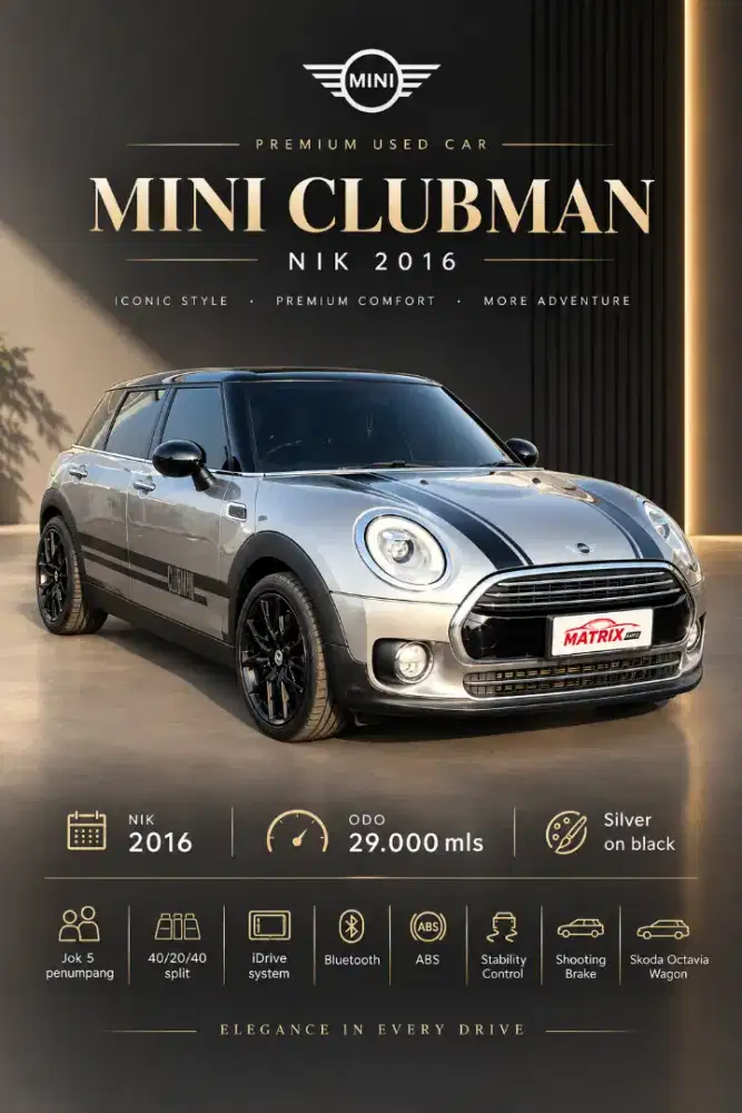 MINI CLUBMAN NIK 2016!! MINI CLUBMAN 2016!! MINI CLUBMAN 2016 SILVER!!