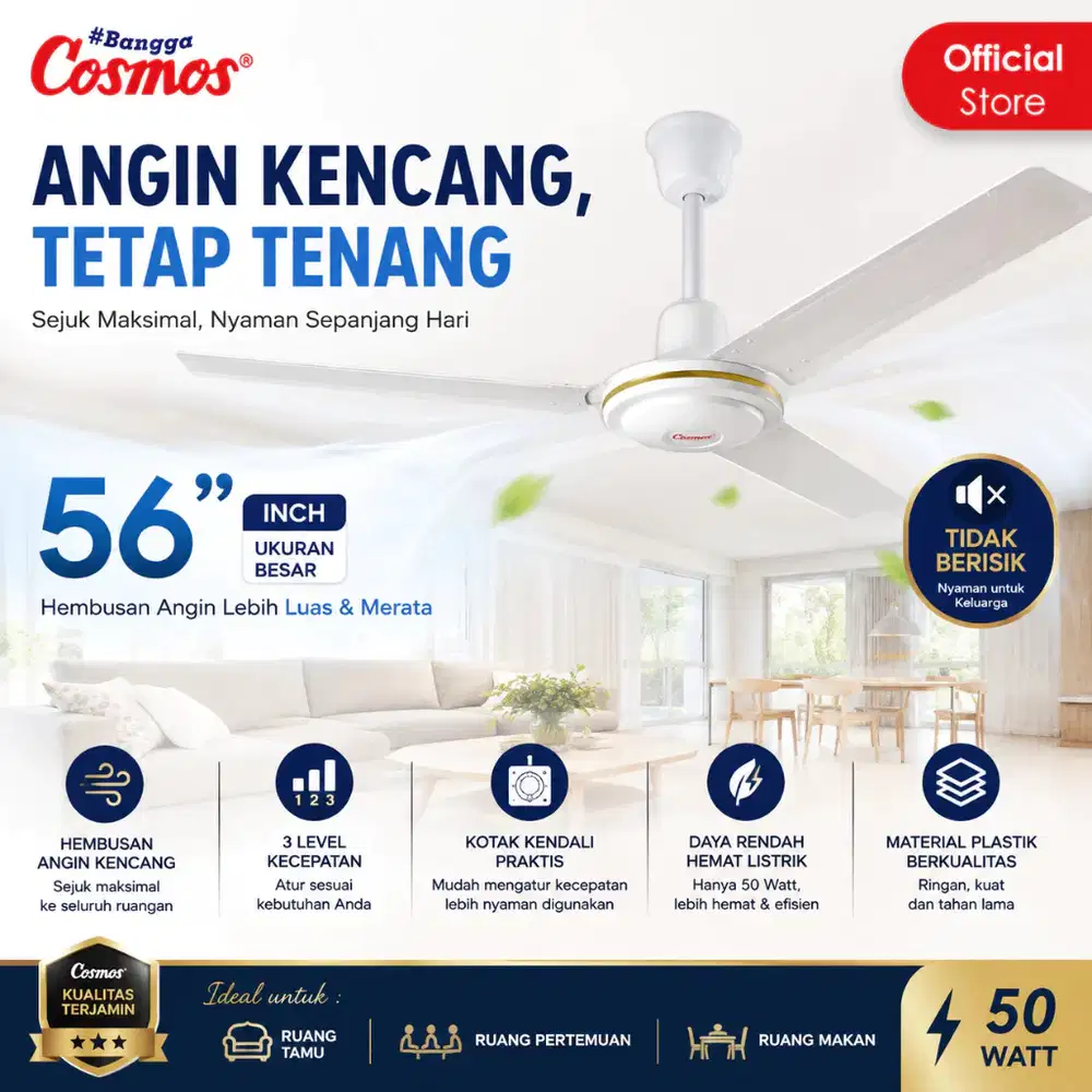 Cosmos 56-CBA Kipas Baling2 Gantung Plafon Langit2 Ceiling 56 inch