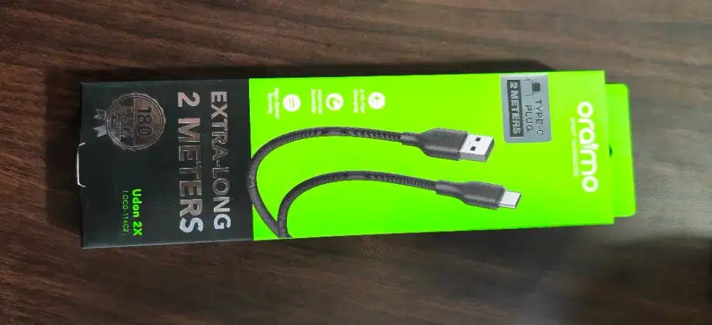 oraimo Udon 2X OCD-114C2 BLACK 2A 2M USB-A to Type-C
