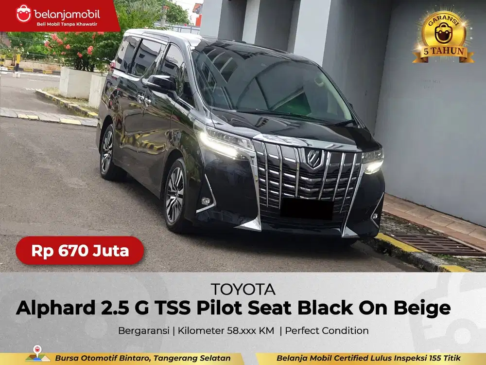 [ GARANSI 5THN ] Toyota Alphard 2.5 G TSS Pilot Seat 2021/2022/2023