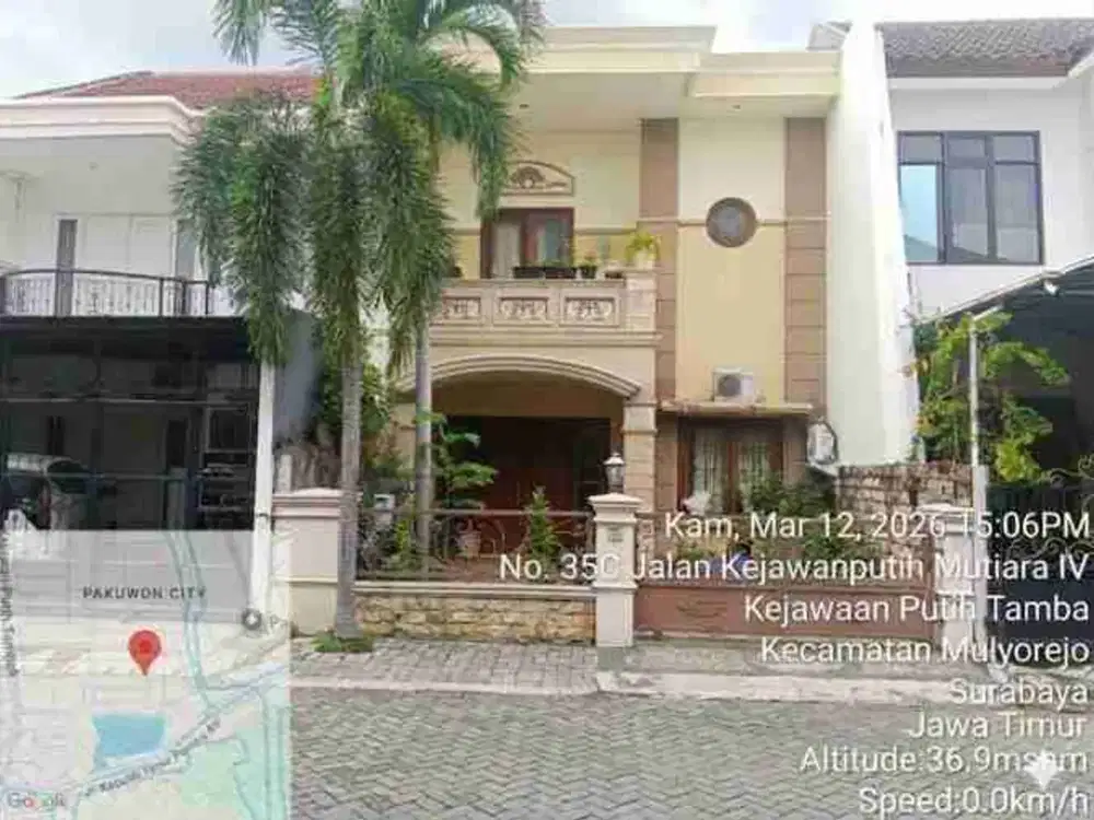 Dijual via lelang Rumah PAKUWON CITY TAMAN MUTIARA , Kel. Kejawan putih kec. Mulyorejo SURABAYA