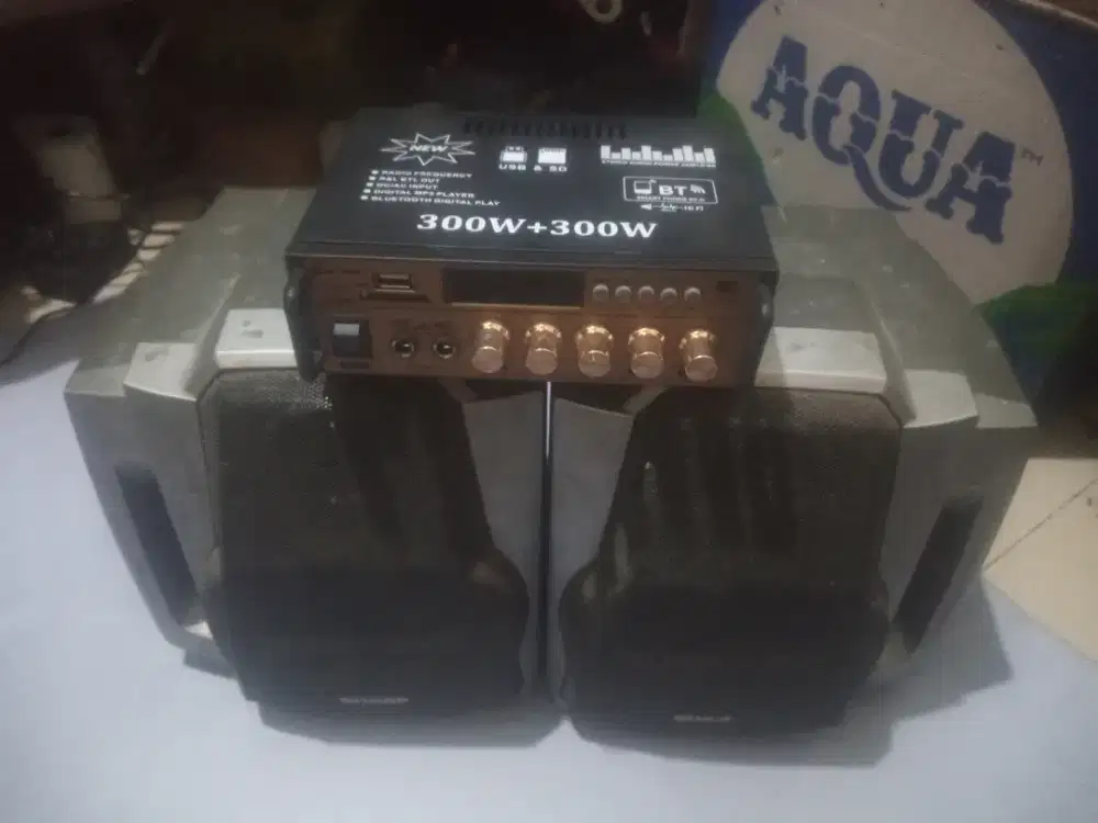 Spiker pasif 6inch+amplifier mini Bluetooth