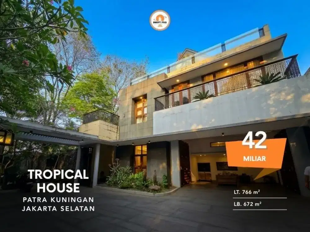 Jual Rumah Tropical Luxury posisi Hoek Patra Kuningan Siap Huni