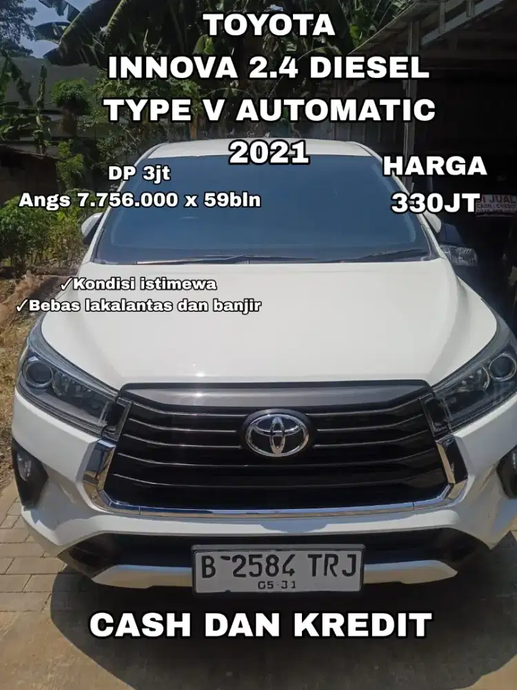 Dp 3jt !!! Innova V 2.4 diesel automatic 2021 wrn putih