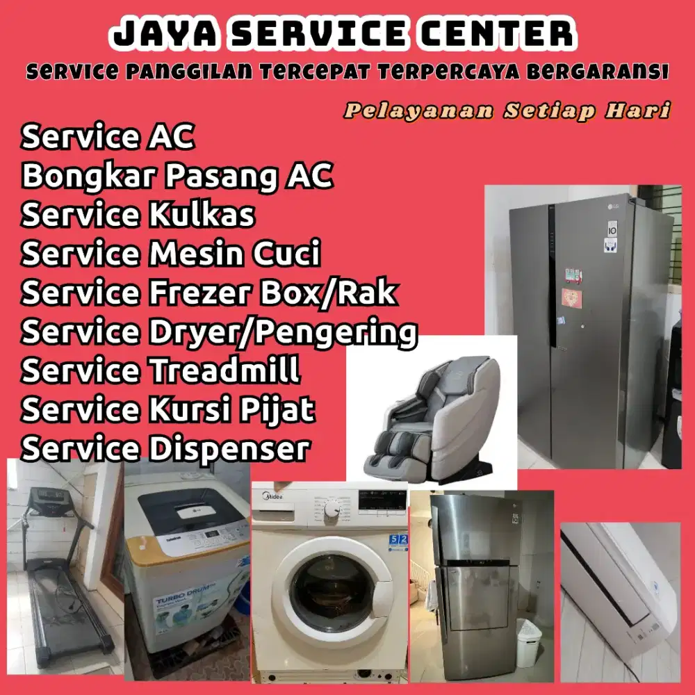 Service AC Bongkar Pasang AC Servis Mesin Cuci Kulkas Frezer Treadmill