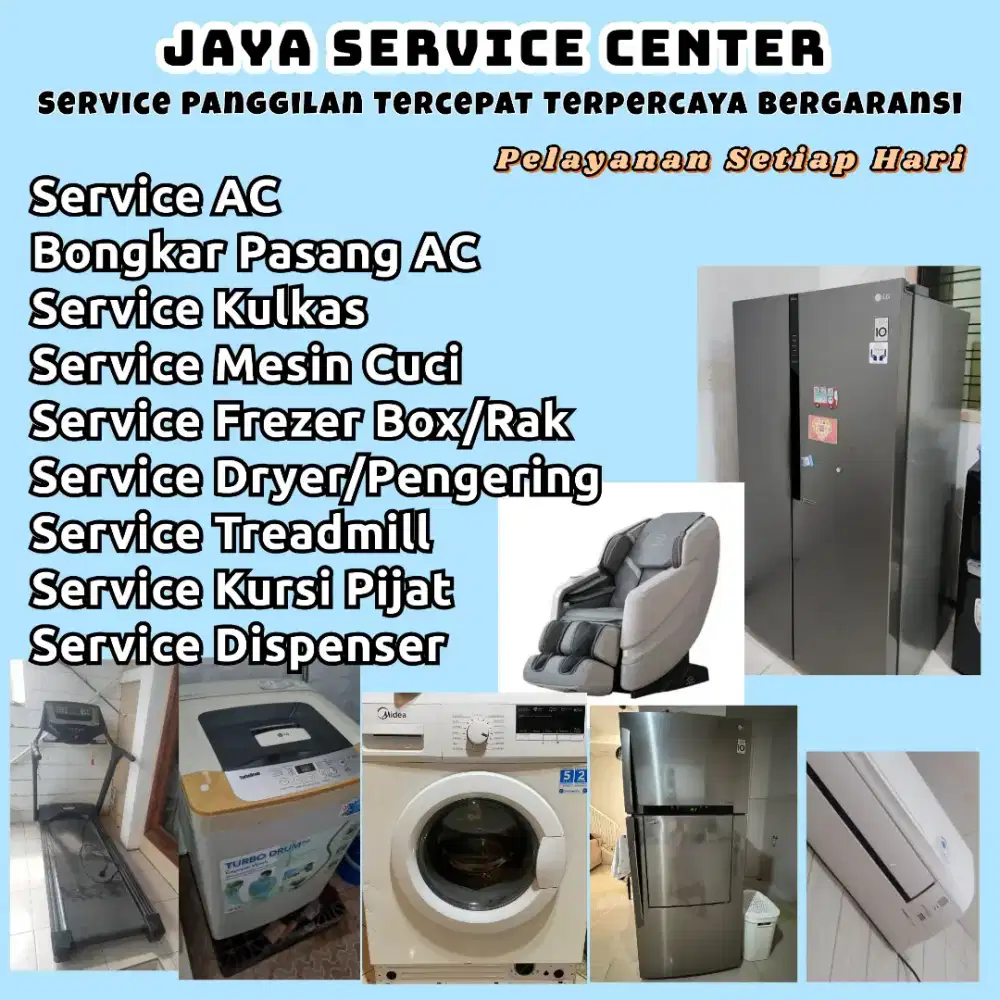 Service Mesin Cuci Kulkas Frezer Bongkar Pasang AC Servis AC Treadmill