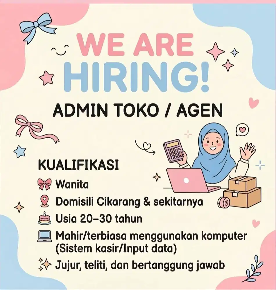 Lowongan Pekerjaan sebagai Admin (Dibutuhkan cepat)