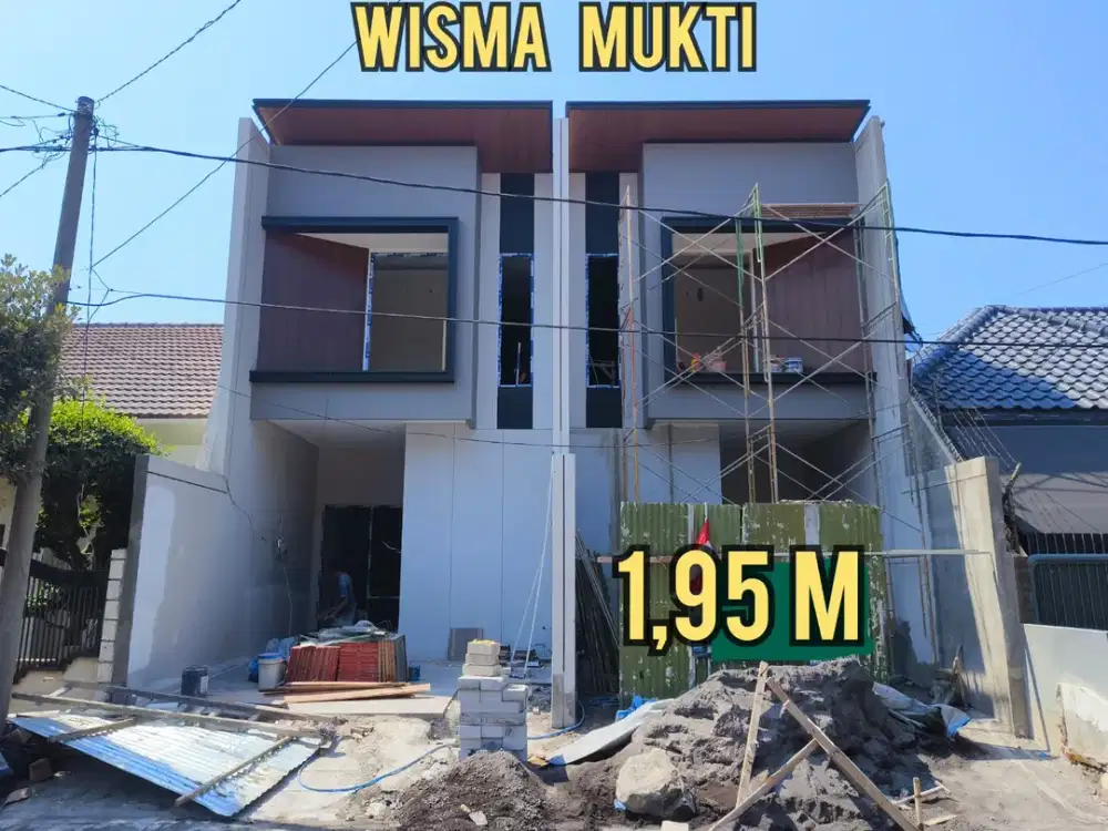 BARU GRESS 2 UNIT RUMAH WISMA MUKTI KLAMPIS. DEKAT ITS, KERTAJAYA, MANYAR, MERR, UNAIR, SEMOLOWARU, NGINDEN, Dll