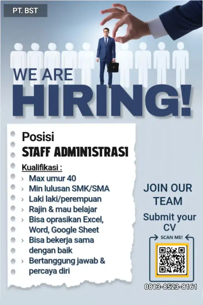 DICARI YANG BUTUH BISA UNTUK NON PENGALAMAN
