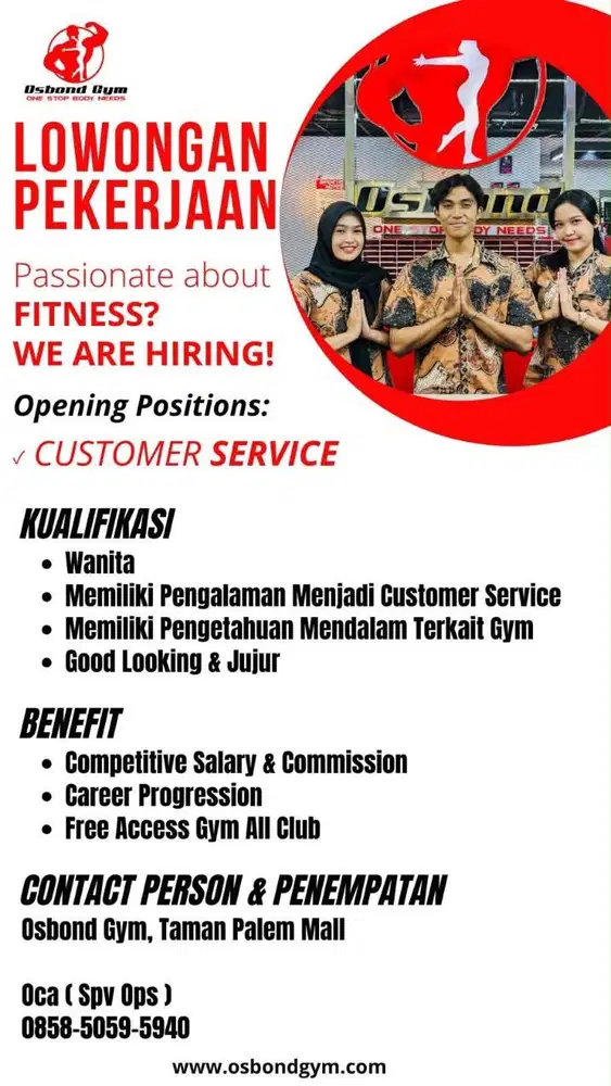 LOWONGAN CUSTOMER SERVICE