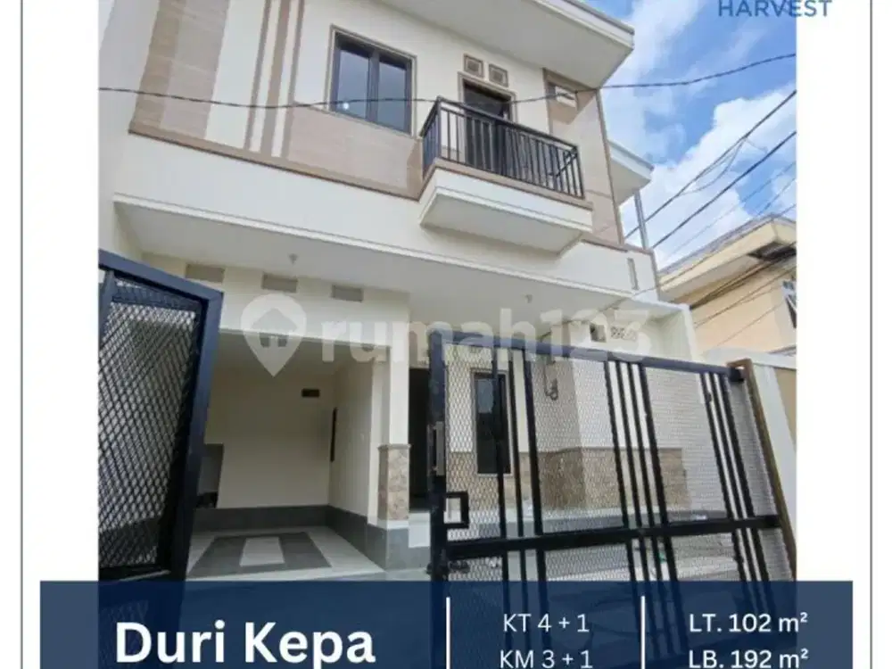 Dijual Cepat Rumah Baru Hook di Duri Kepa