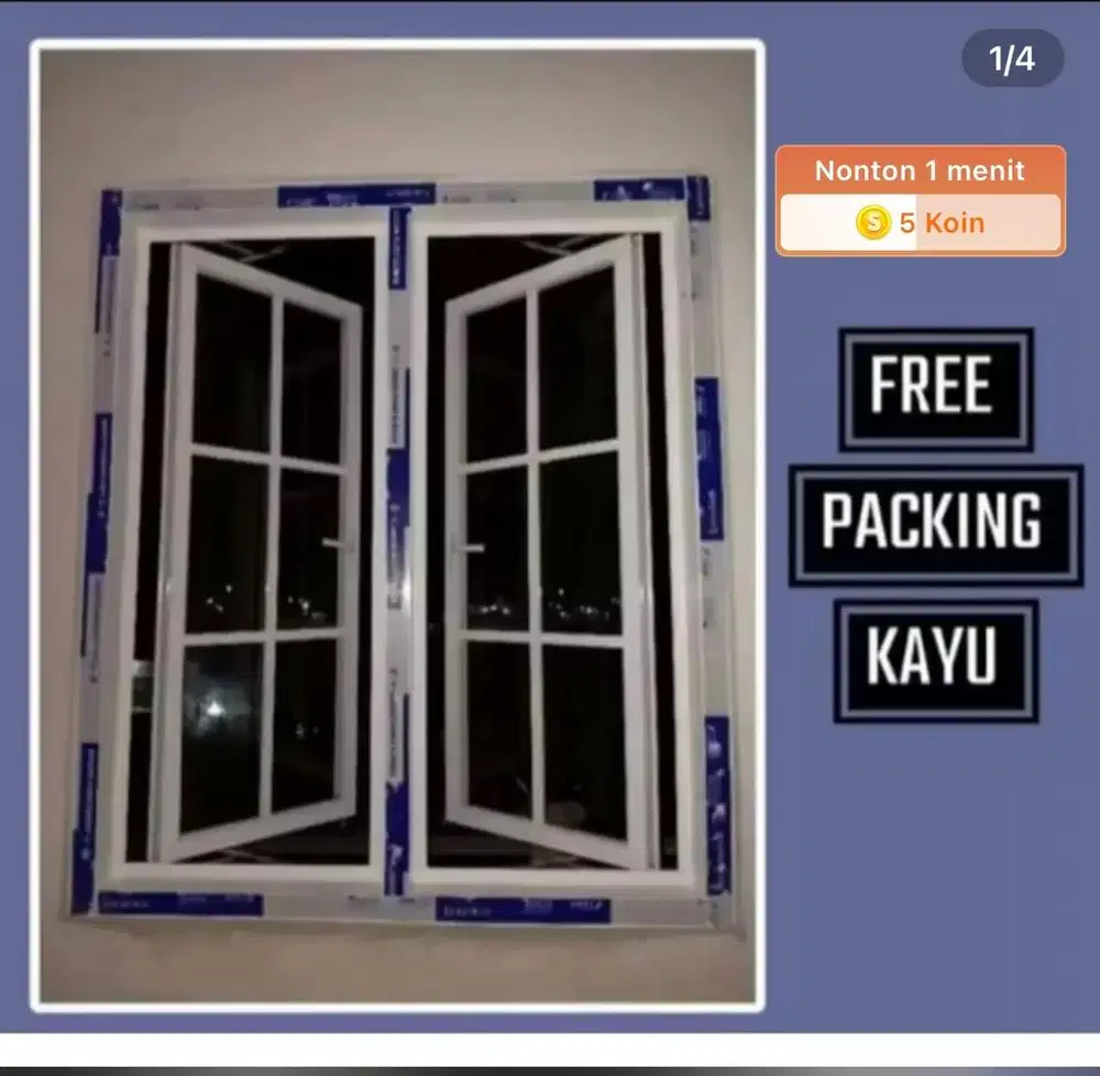 Jual jendela alumunium ukuran 90x100 bisa custum ukuran ya kak